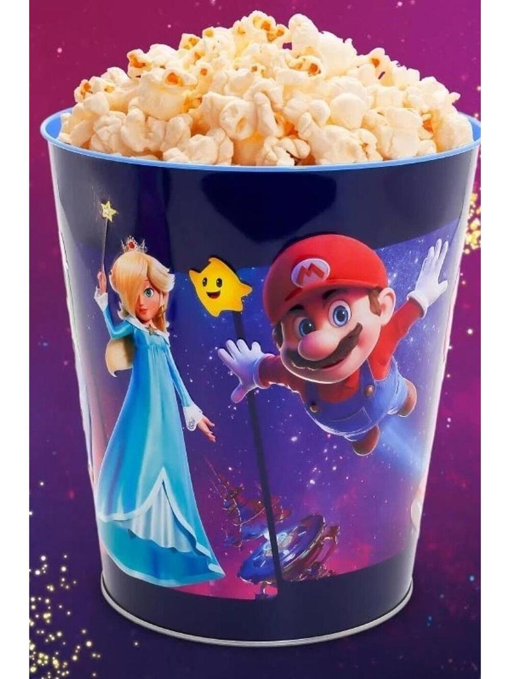 The Super Mario Galaxy Movie Popcorn Tin. New AMC LIMITED EDITION EXCLUSIVE
